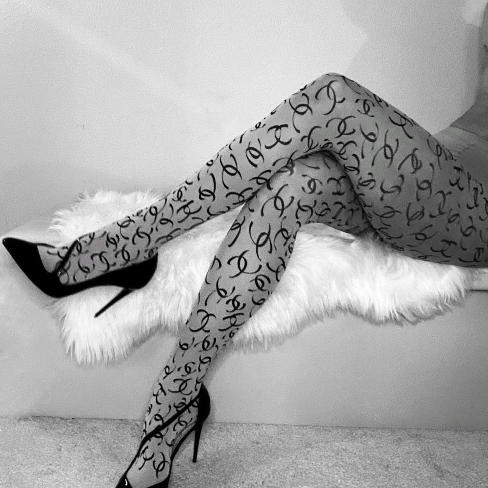 Chanel Logo Tights